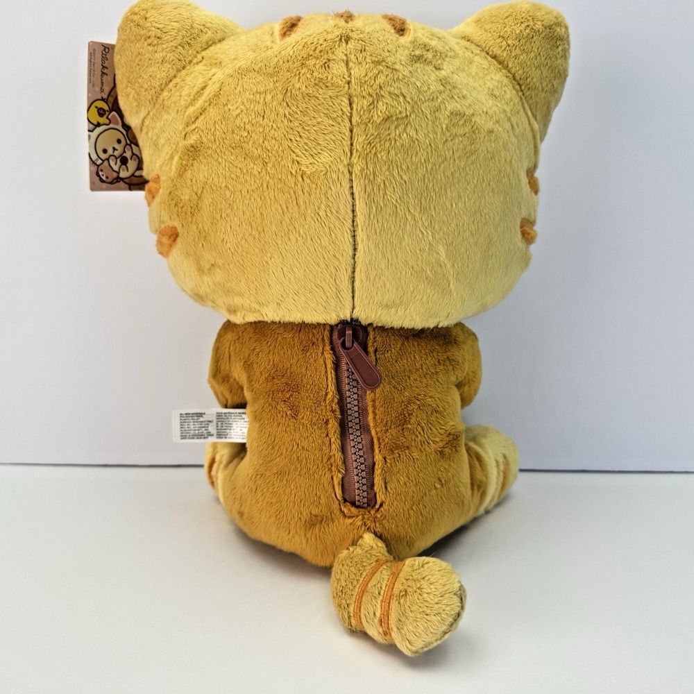 San-X Rilakkuma 14" Tiger Plush Holding Taiyaki Fish Zipper Pocket Brand New NWT - Picture 5 of 16